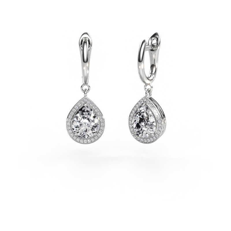 Image of Drop earrings Ginger 1 950 platinum Diamond 3.24 crt