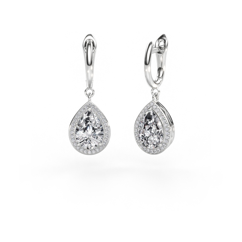 Image of Drop earrings Ginger 1 950 platinum Diamond 4.50 crt