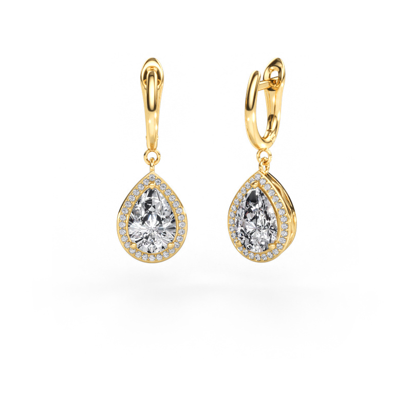 Image of Drop earrings Ginger 1 585 gold Lab grown diamond 4.50 crt