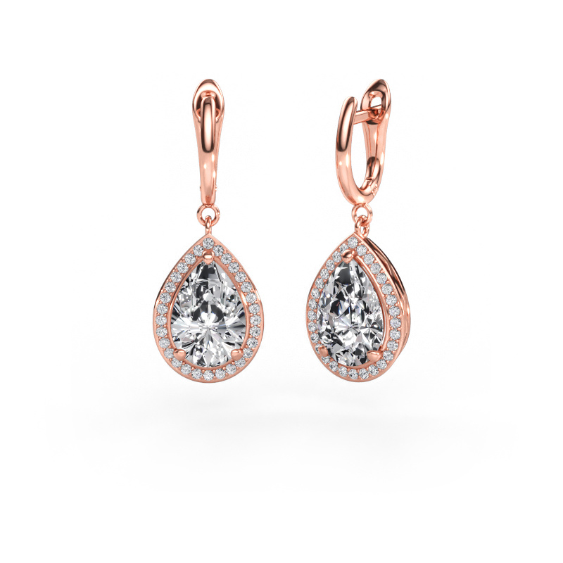 Bild av Hängande örhängen Ginger 1 585 roséguld Diamant 6.45 crt