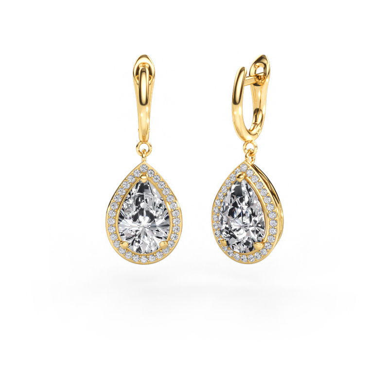 Image of Drop earrings Ginger 1 585 gold Lab grown diamond 6.45 crt