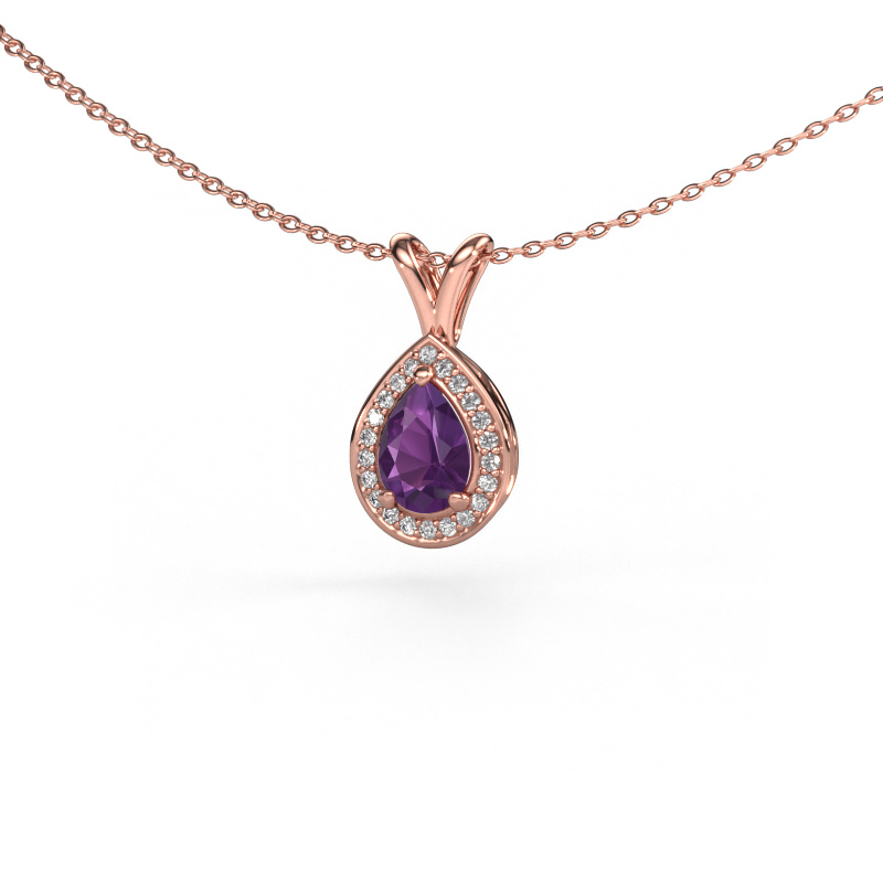 Bild von Anhänger Ginger 585 Roségold Amethyst 7x5 mm