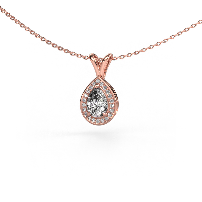 Image of Pendant Ginger 585 rose gold Zirconia 7x5 mm