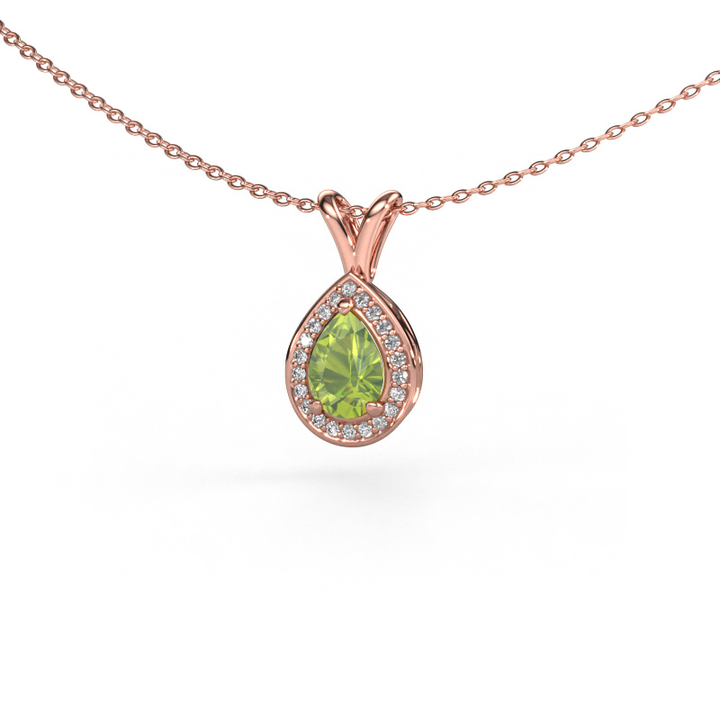 Image of Pendant Ginger 585 rose gold Peridot 7x5 mm