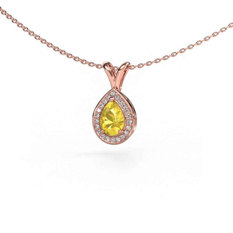 Bild von Anhänger Ginger 585 Roségold Gelb Saphir 7x5 mm