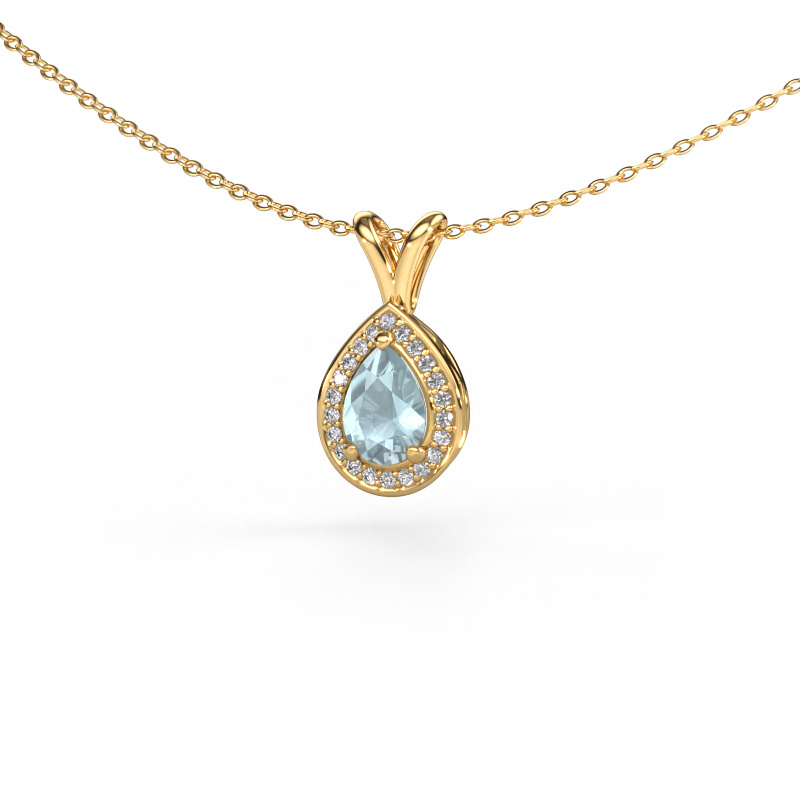 Bild von Anhänger Ginger 585 Gold Aquamarin 7x5 mm