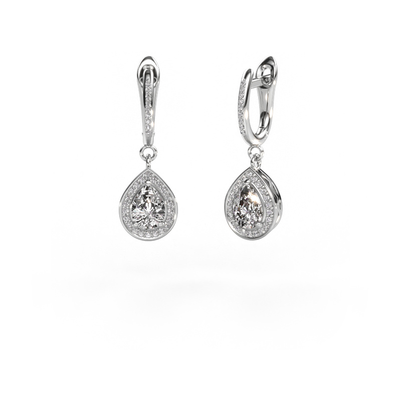 Image de Pendants d'oreilles Ginger 2 950 platine Diamant synthétique 1.565 crt