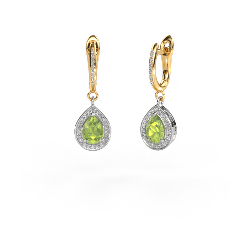 Bild von Ohrhänger Ginger 2 585 Weißgold Peridot 7x5 mm