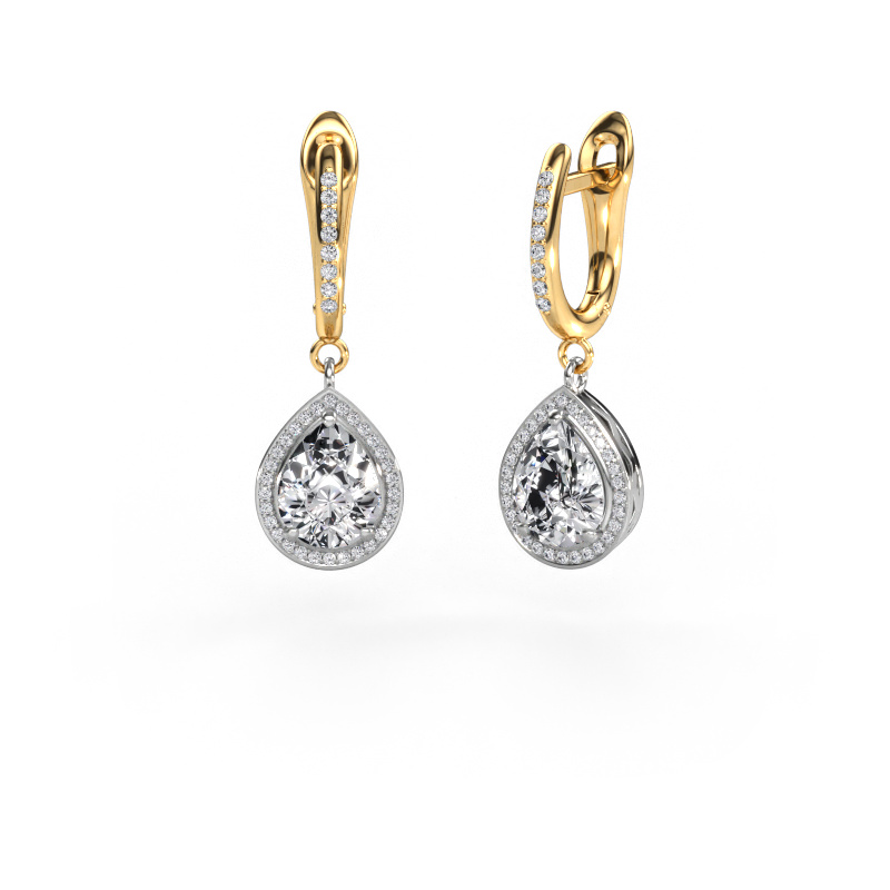 Image of Drop earrings Ginger 2 585 white gold Diamond 3.347 crt