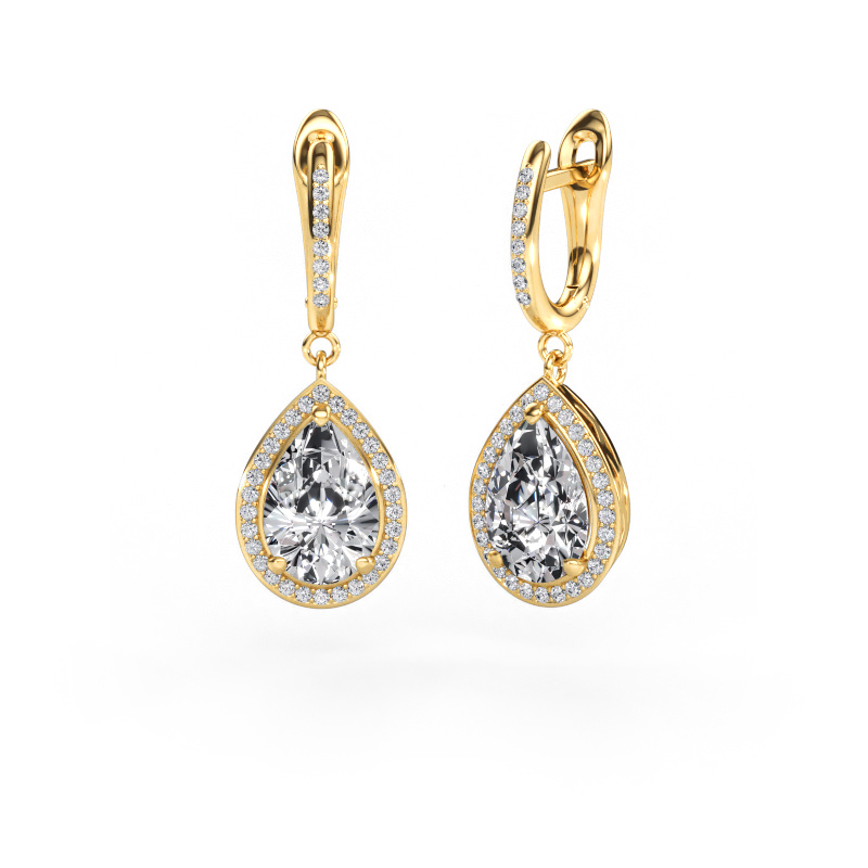 Image of Drop earrings Ginger 2 585 gold Lab grown diamond 6.557 crt