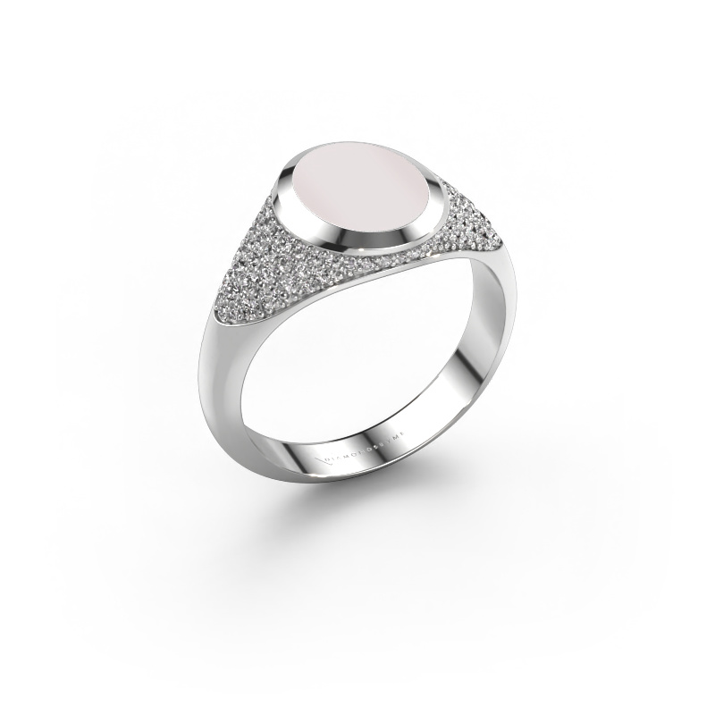 Image of Pinky ring Giovani 950 platinum Red sardonyx 10x8 mm