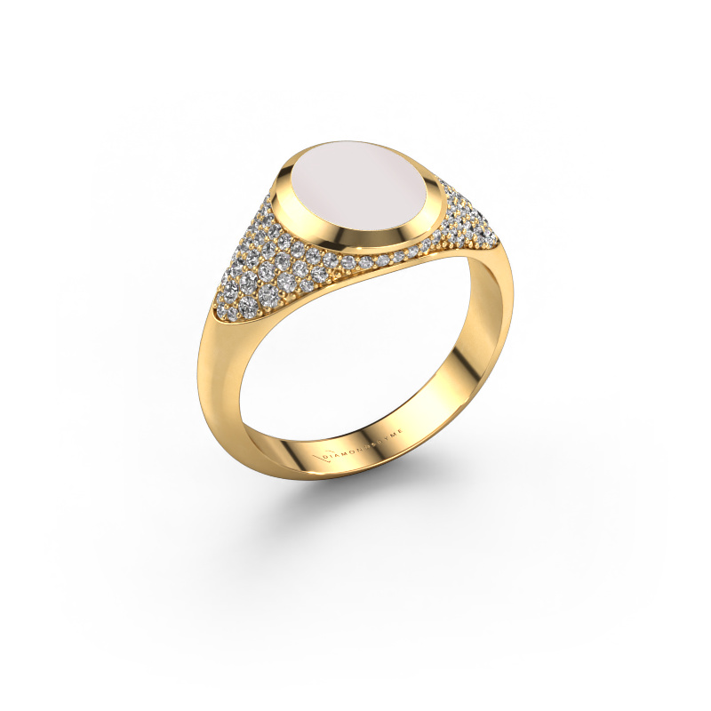 Image of Pinky ring Giovani 585 gold Red sardonyx 10x8 mm