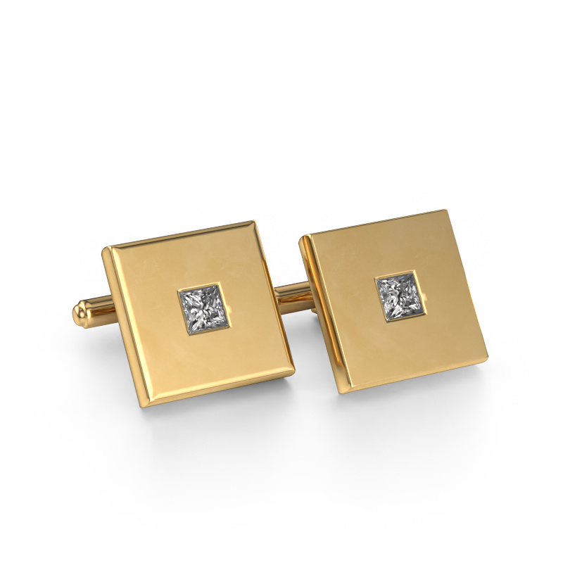 Image of Cufflinks Givanti 585 gold Diamond 0.80 crt