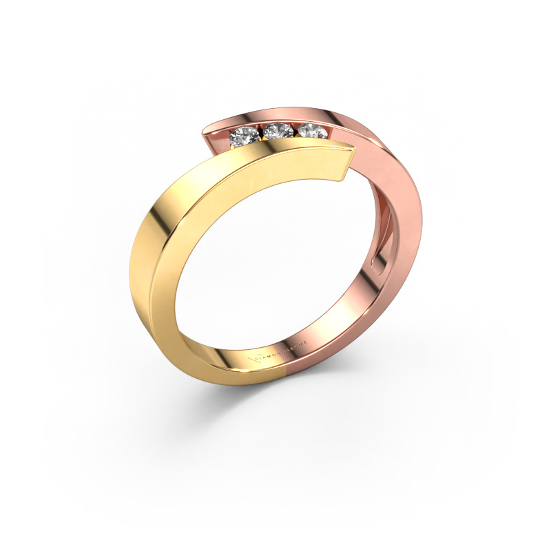 Image of Ring Gracia 585 rose gold Diamond 0.09 crt