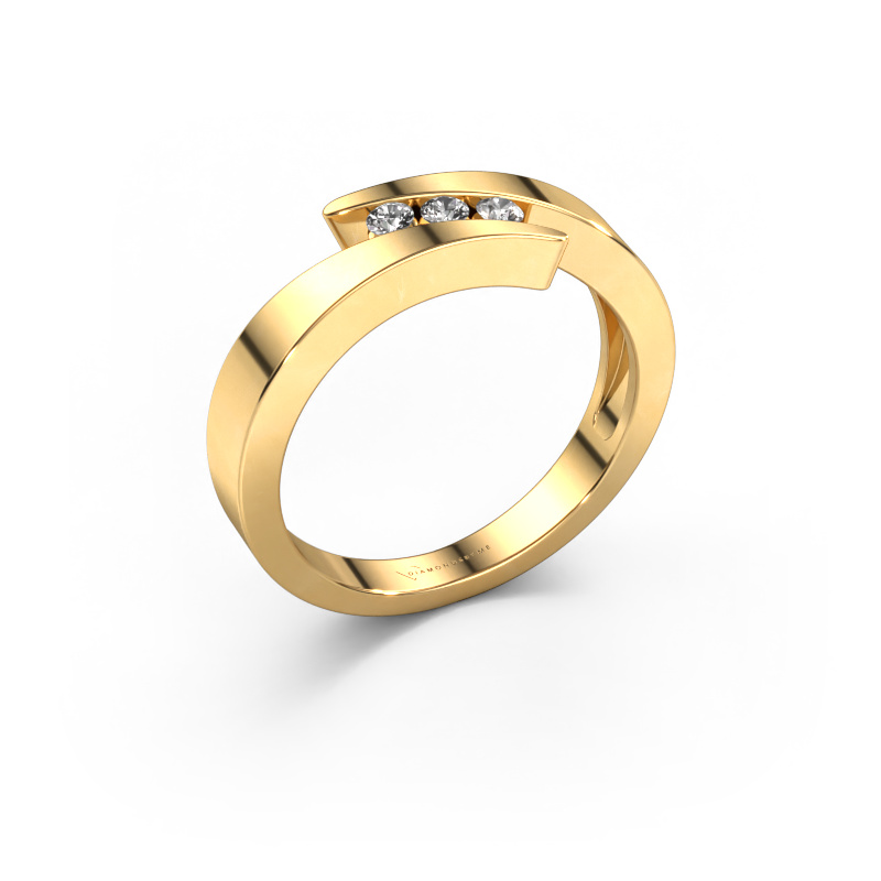 Image de Bague Gracia 585 or jaune Diamant 0.09 crt