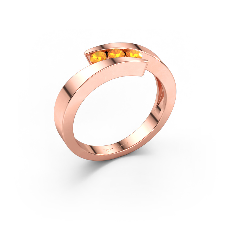 Imagen de Anillo Gracia 585 oro rosa Citrino 2.7 mm