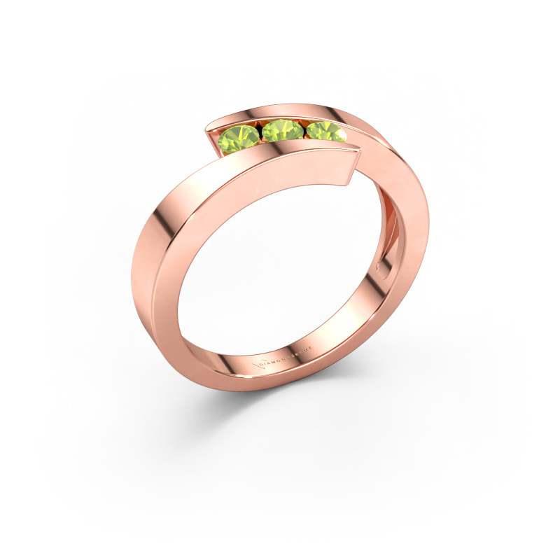 Immagine di Anello Gracia 585 oro rosa Peridoto 2.7 mm