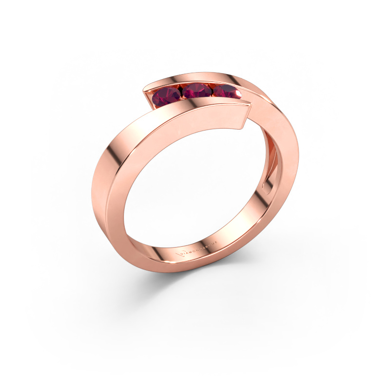 Immagine di Anello Gracia 585 oro rosa Rodolite 2.7 mm