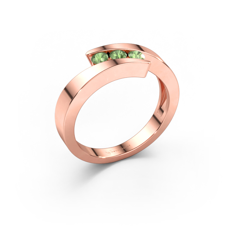 Bild av Ring Gracia 585 roséguld Grön turmalin 2.7 mm