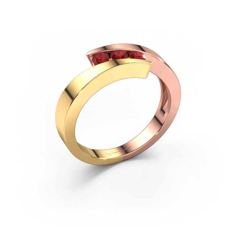 Bild von Ring Gracia 585 Roségold Rubin 2.7 mm