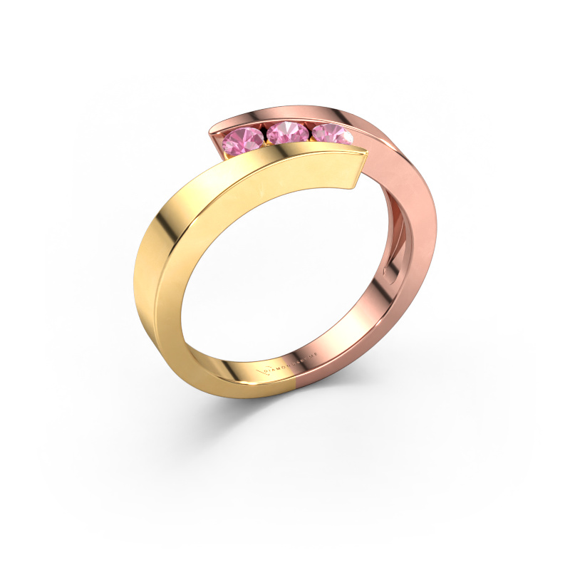 Image of Ring Gracia 585 rose gold Pink sapphire 2.7 mm