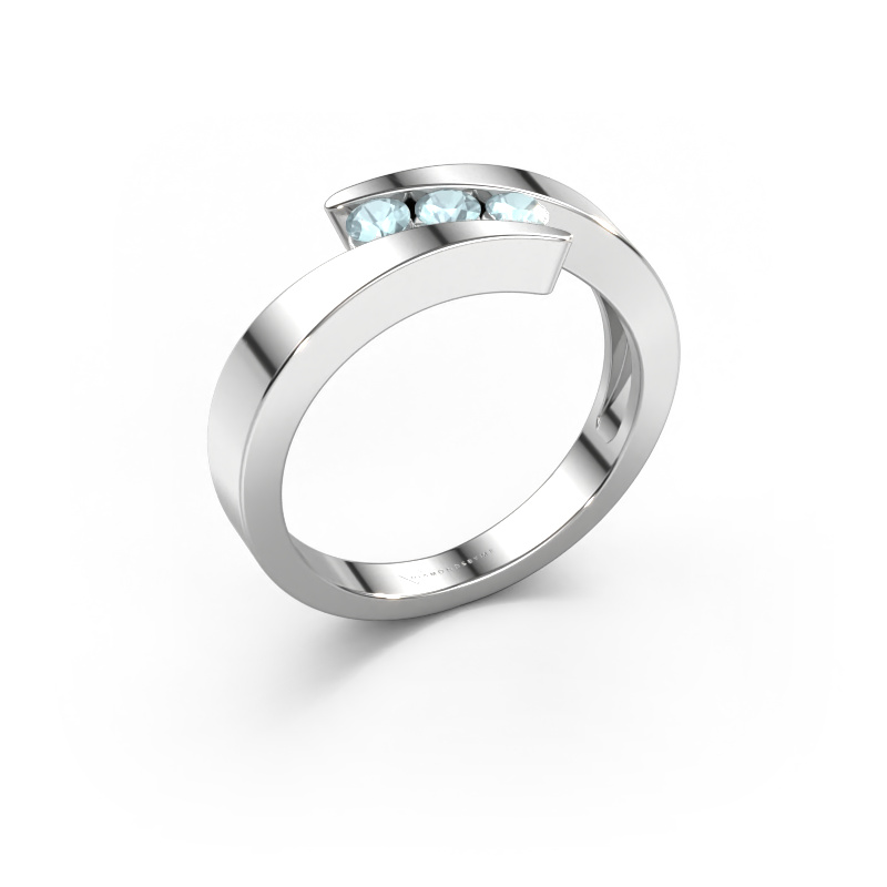 Bild von Ring Gracia 950 Platin Aquamarin 2.7 mm