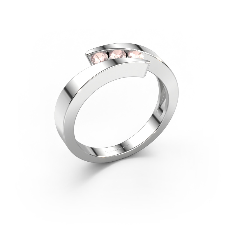 Image of Ring Gracia 950 platinum Morganite champagne 2.7 mm