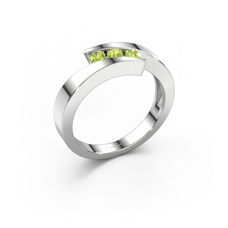 Image of Ring Gracia 950 platinum Peridot 2.7 mm