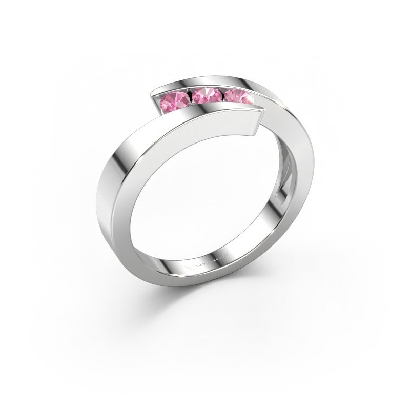 Image of Ring Gracia 950 platinum Pink sapphire 2.7 mm