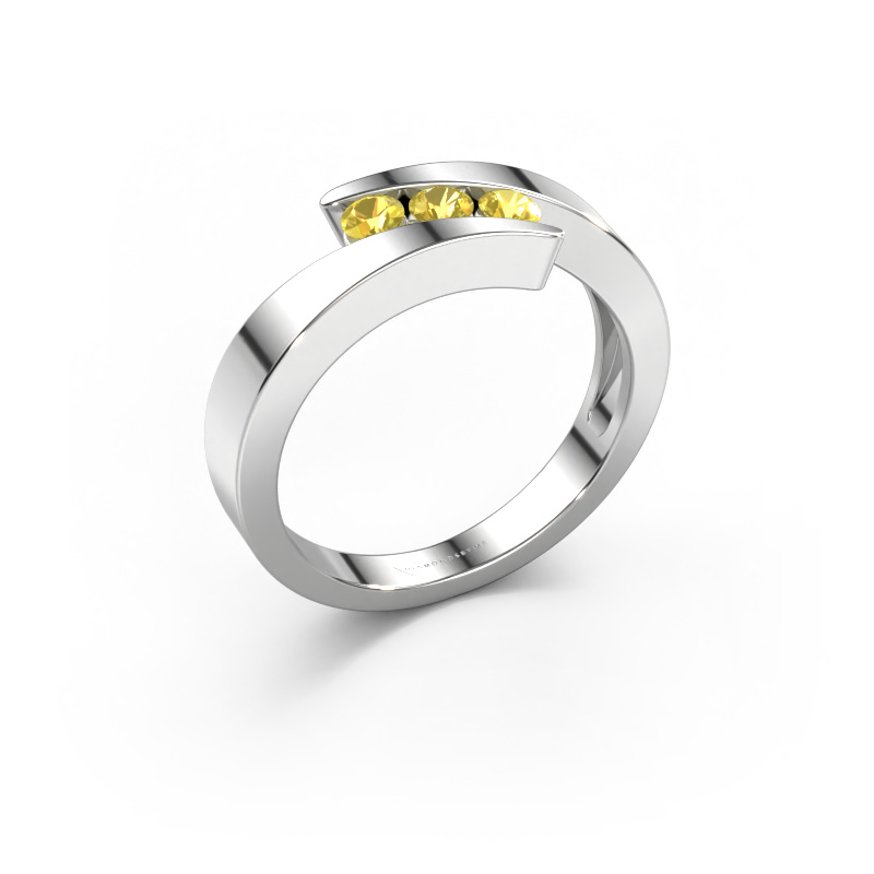 Image of Ring Gracia 950 platinum Yellow sapphire 2.7 mm