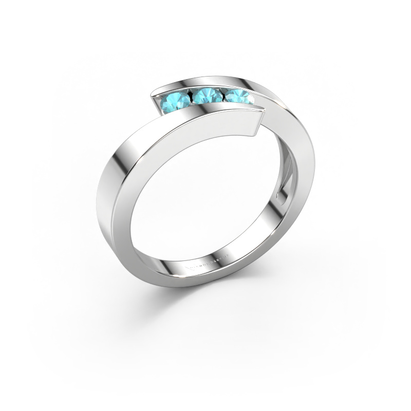 Bild von Ring Gracia 950 Platin Blau Topas 2.7 mm
