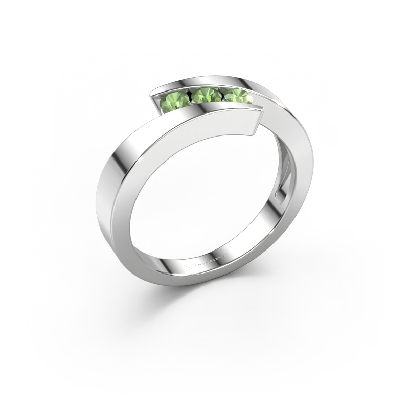 Bild von Ring Gracia 950 Platin Turmalin grün 2.7 mm