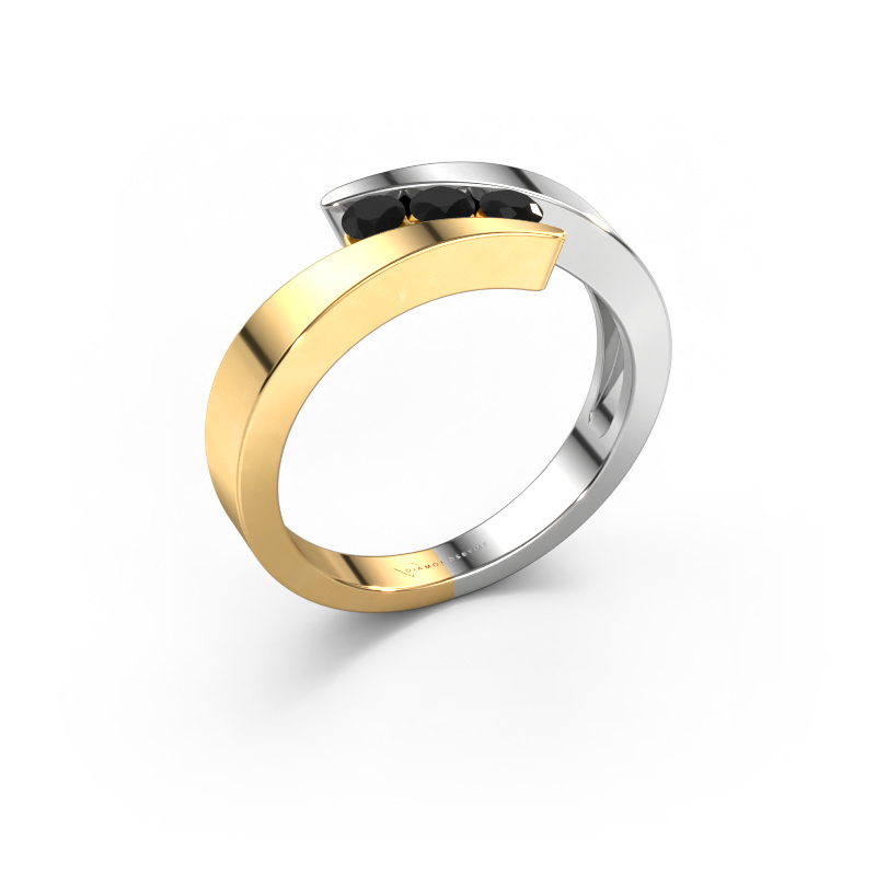 Bild von Ring Gracia 585 Weißgold Schwarz Diamant 0.288 crt