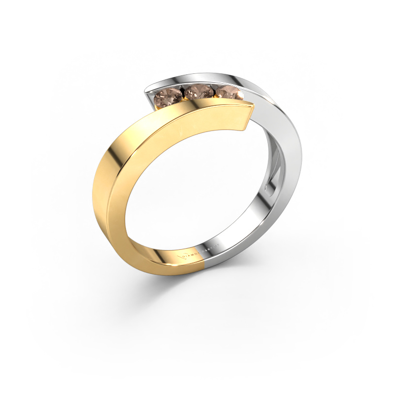 Bild von Ring Gracia 585 Weißgold Braun Diamant 0.24 crt