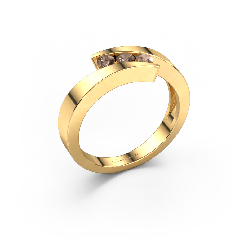 Image of Ring Gracia 585 gold Brown diamond 0.24 crt