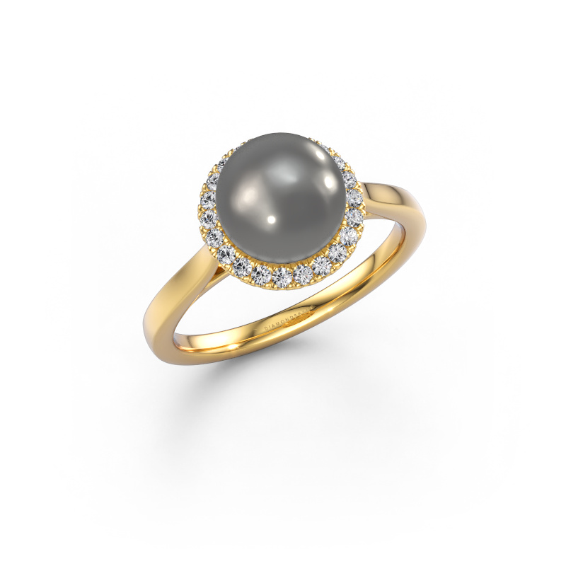 Bild von Ring Grisel 585 Gold Grau Perl 8 mm