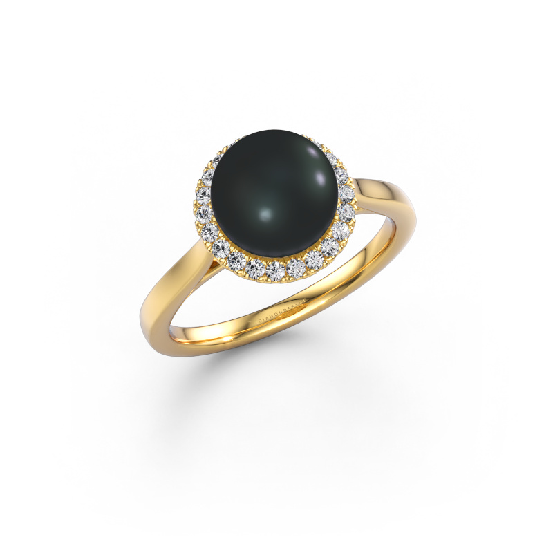 Image of Ring Grisel 585 gold Black pearl 8 mm