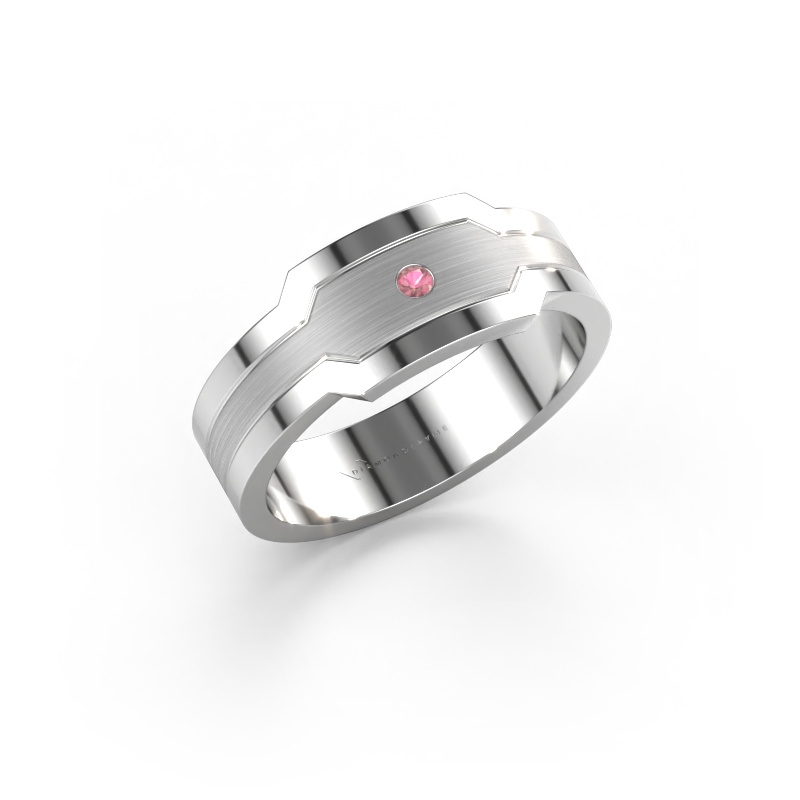 Bild von Herrenring Guido 950 Platin Turmalin rosa 2 mm