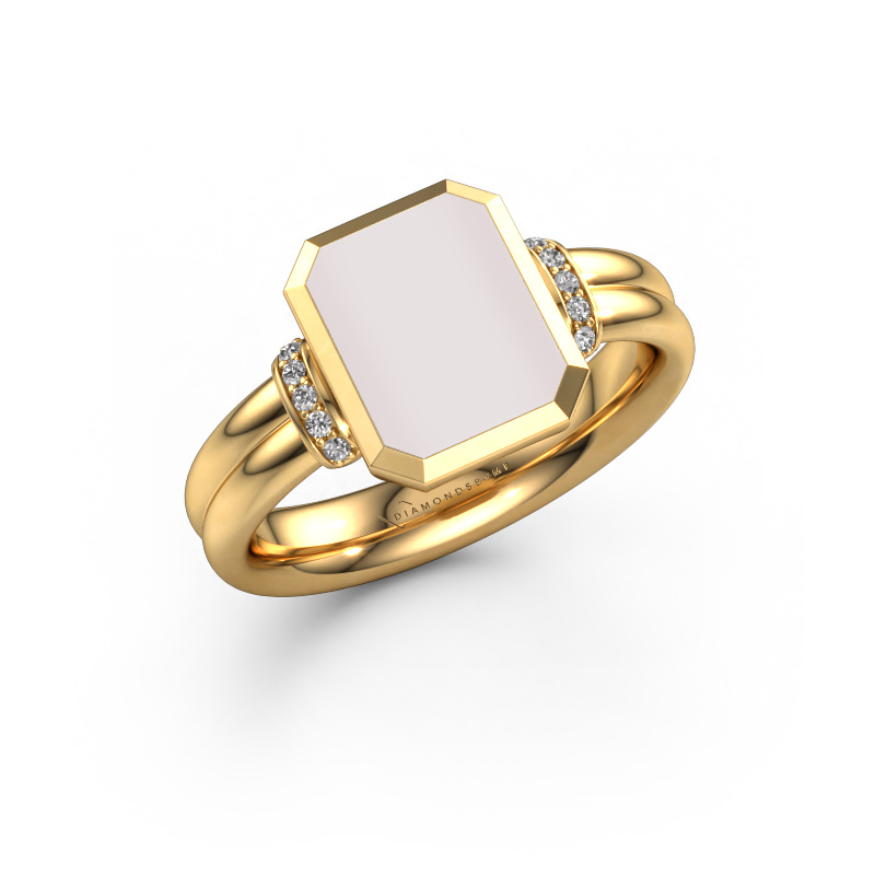 Image of Signet ring Gwenn 3 585 gold Red sardonyx 10x8 mm