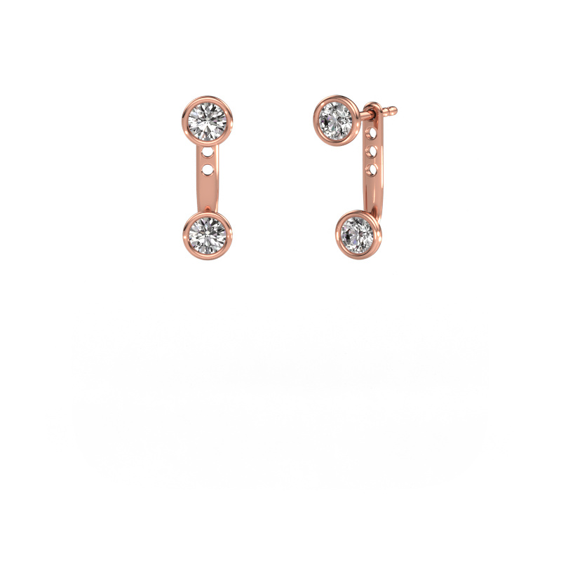 Image of Earrings Halle 585 rose gold Diamond 1.00 crt