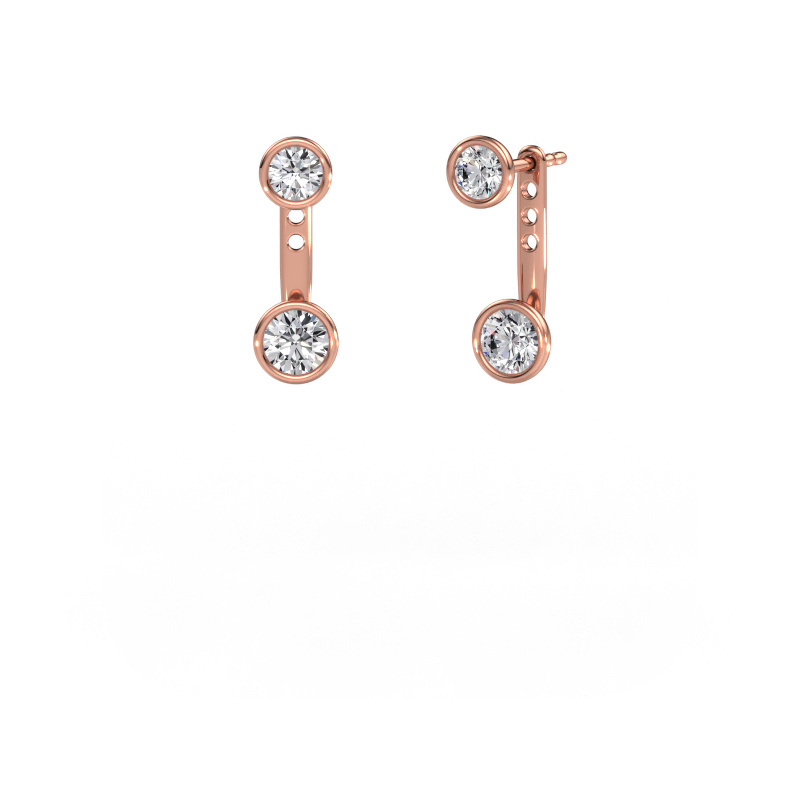 Afbeelding van Oorbellen Halle 585 rosé goud Diamant 1.50 crt