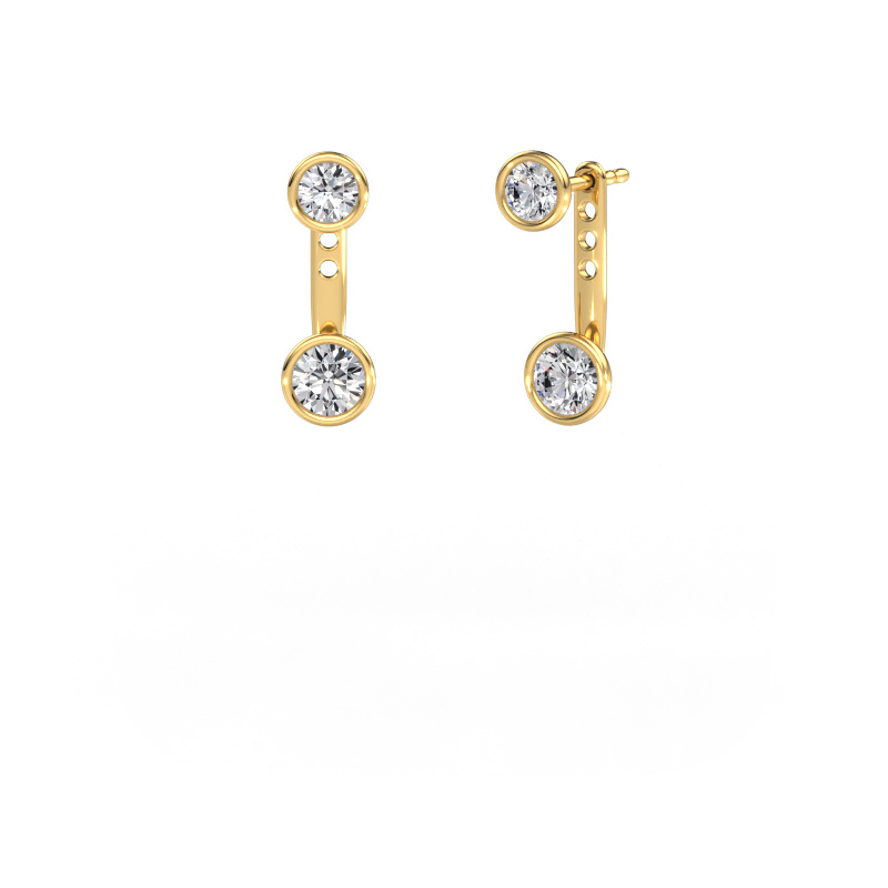 Image de Boucles d'oreilles Halle 585 or jaune Diamant 1.50 crt