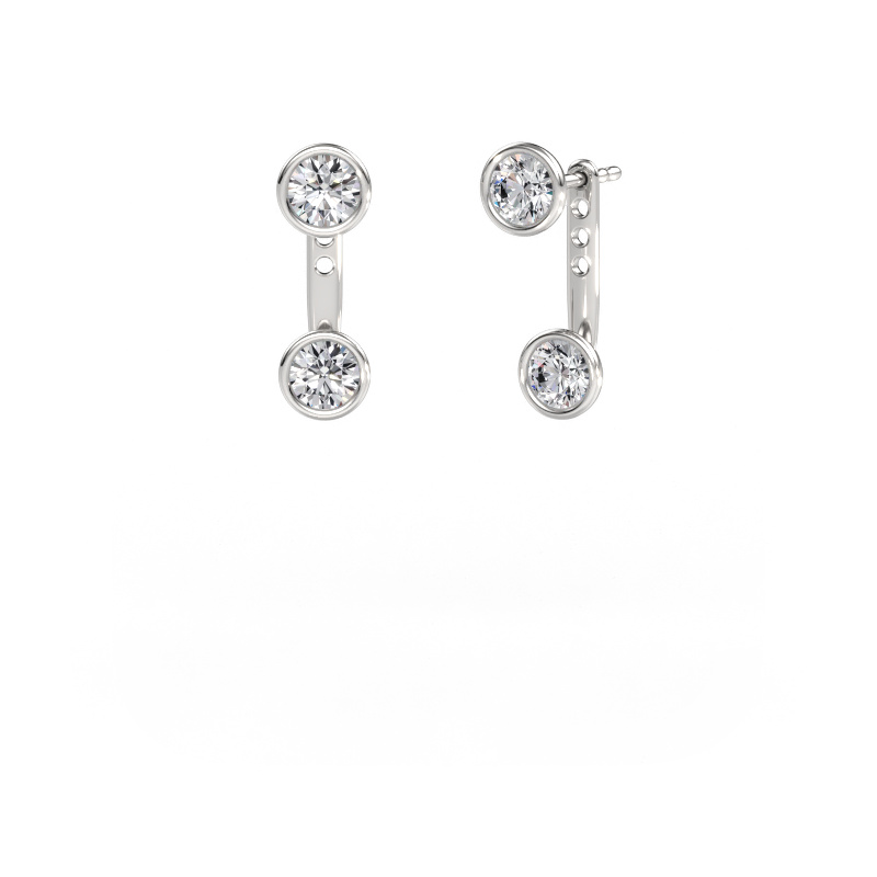 Image of Earrings Halle 585 white gold Diamond 1.60 crt