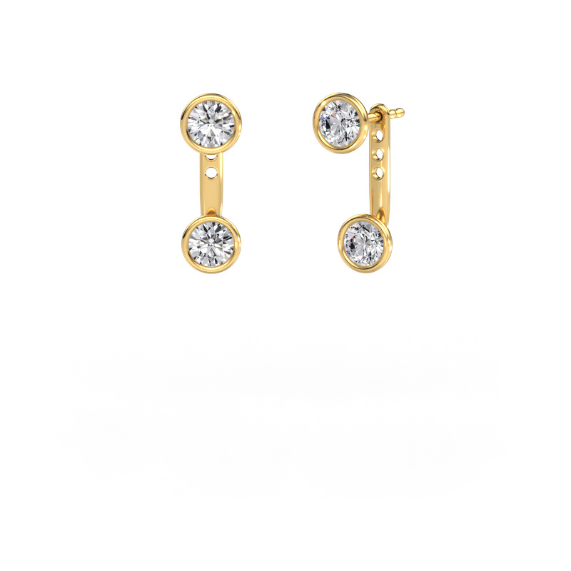Image de Boucles d'oreilles Halle 585 or jaune Diamant 1.60 crt