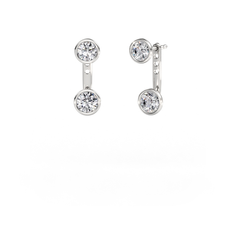Image of Earrings Halle 585 white gold Diamond 2.00 crt