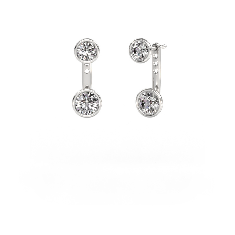 Image of Earrings Halle 585 white gold Lab-grown diamond 2.40 crt
