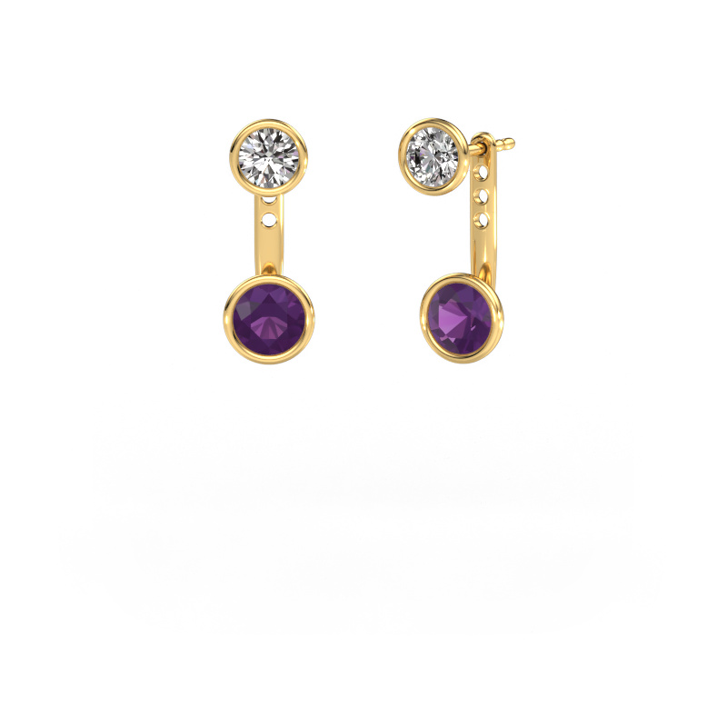 Bild von Ohrringe Halle 585 Gold Amethyst 6 mm