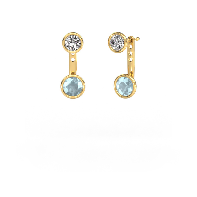 Image of Earrings Halle 585 gold Aquamarine 6 mm
