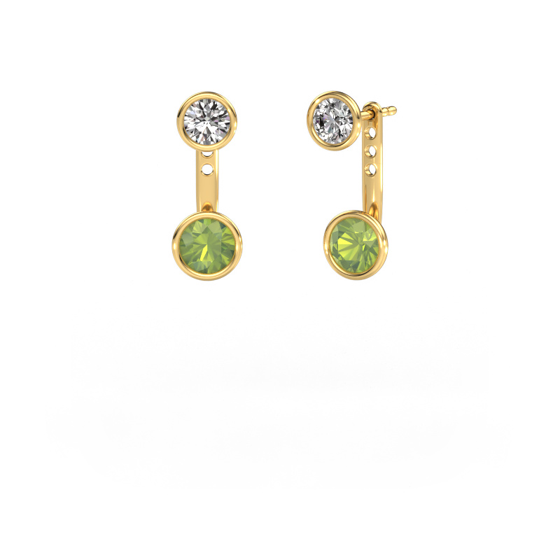 Image of Earrings Halle 585 gold Peridot 6 mm