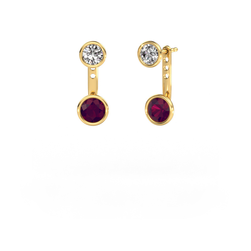 Image of Earrings Halle 585 gold Rhodolite 6 mm